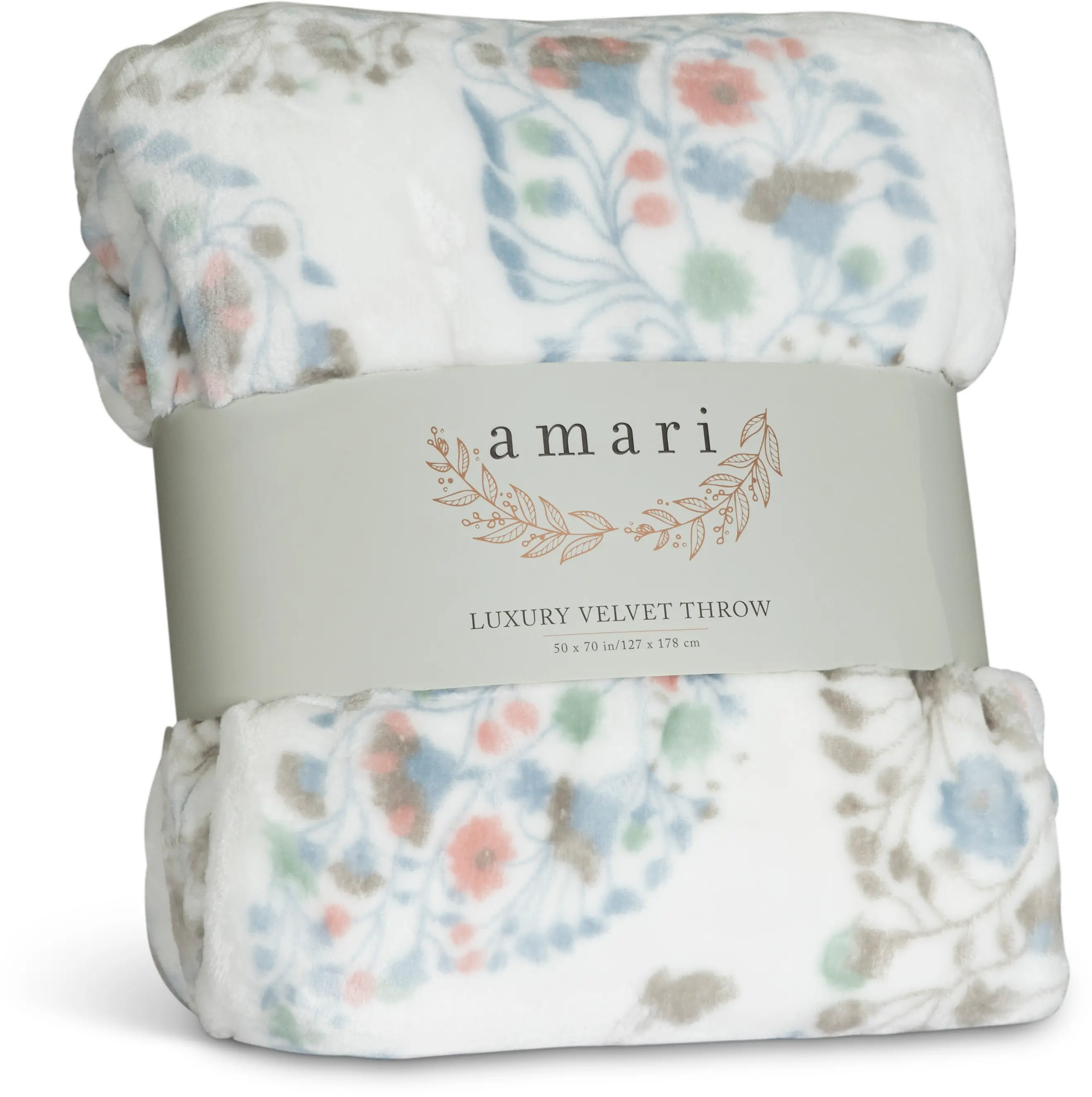 Assorted Floral Printed Velvet Throw Blanket-1