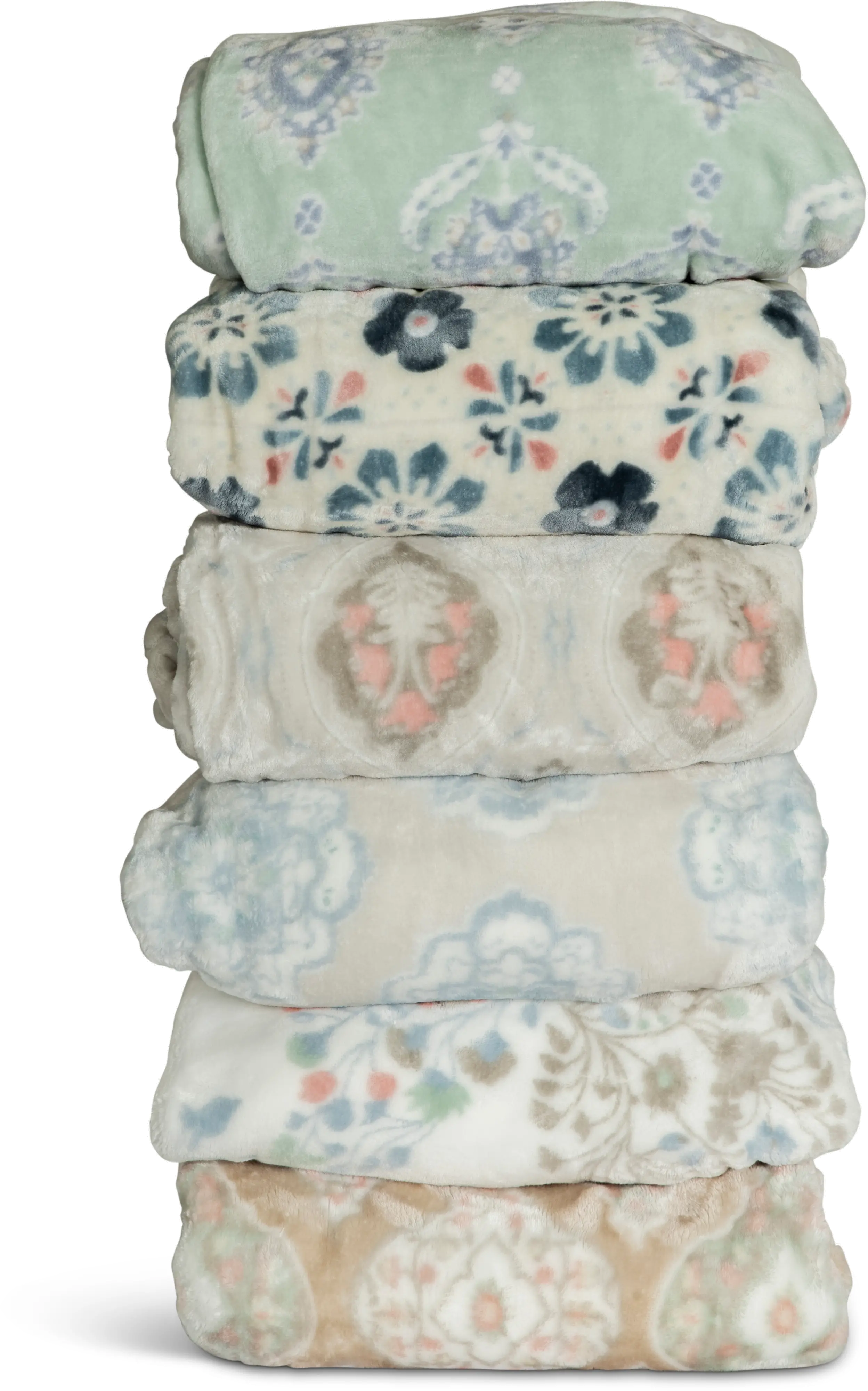 Assorted Floral Printed Velvet Throw Blanket-8