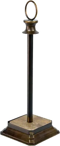 Wood and Dark Bronze Paper Towel Holder