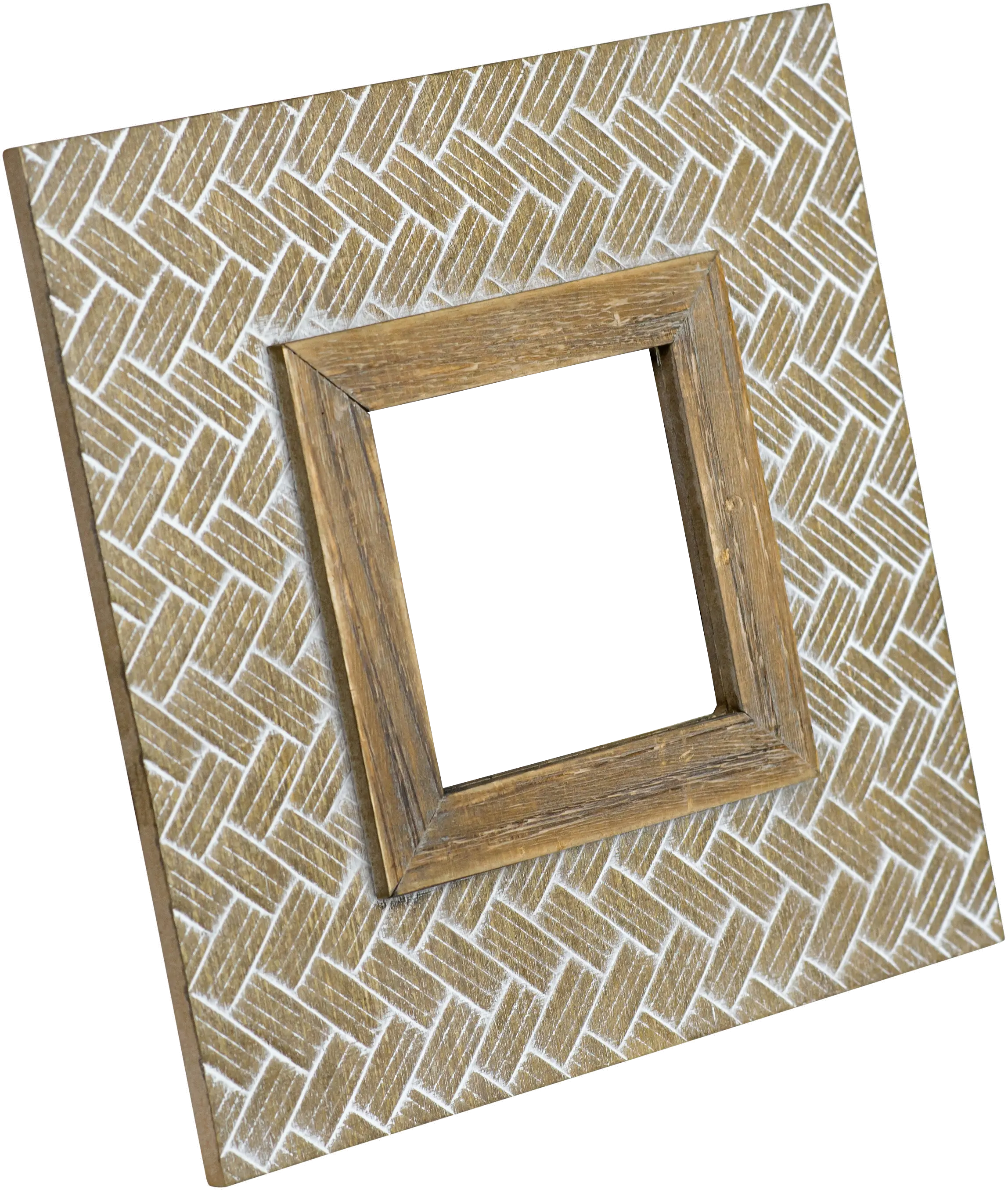 4x4 Square Whitewash Wooden Picture Frame-7