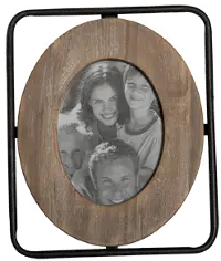 4x6 Wood and Metal Picture Frame