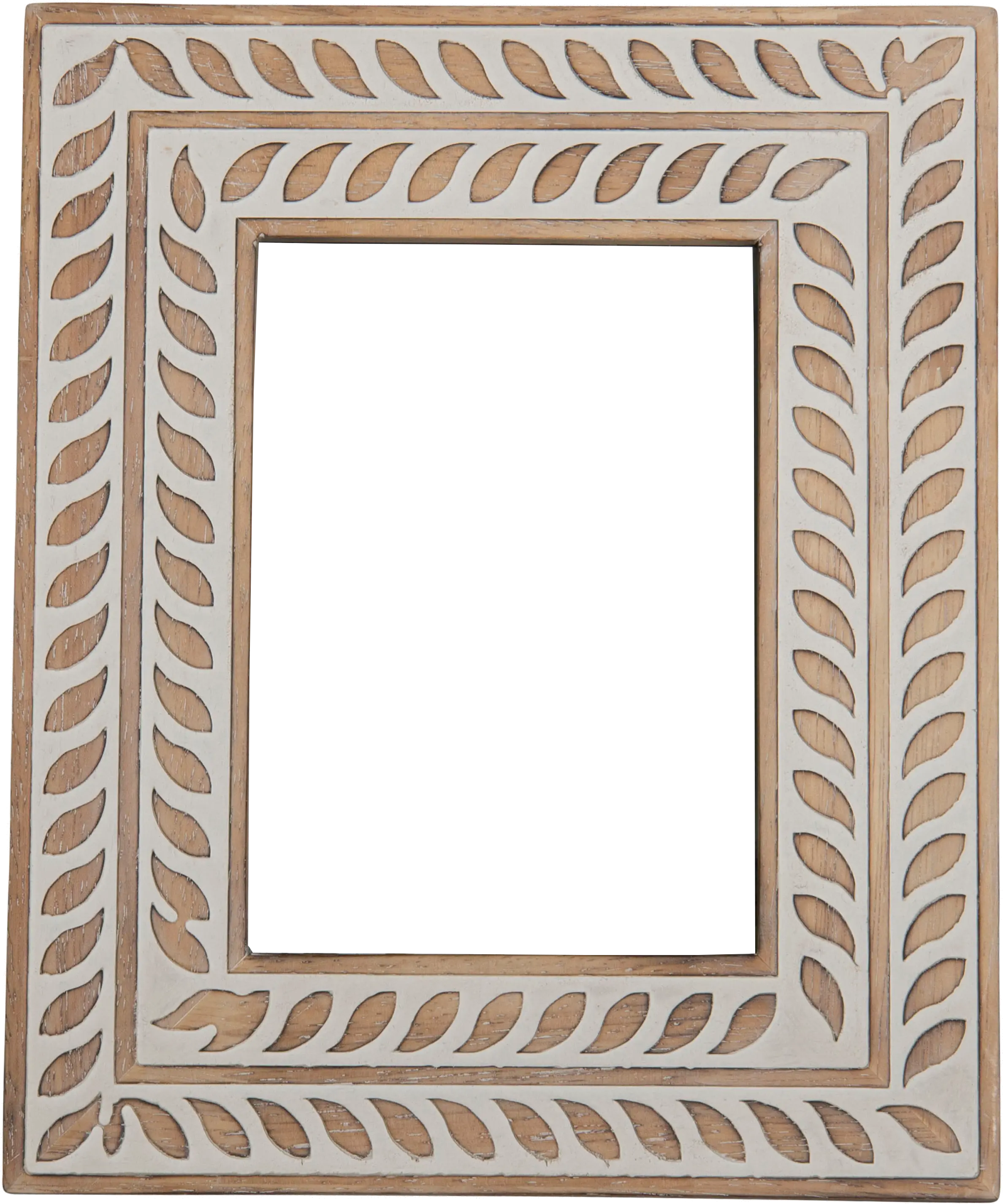 5x7 Whitewash Wooden Picture Frame-2