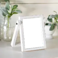 White Wood Picture Frame with Built in Easel