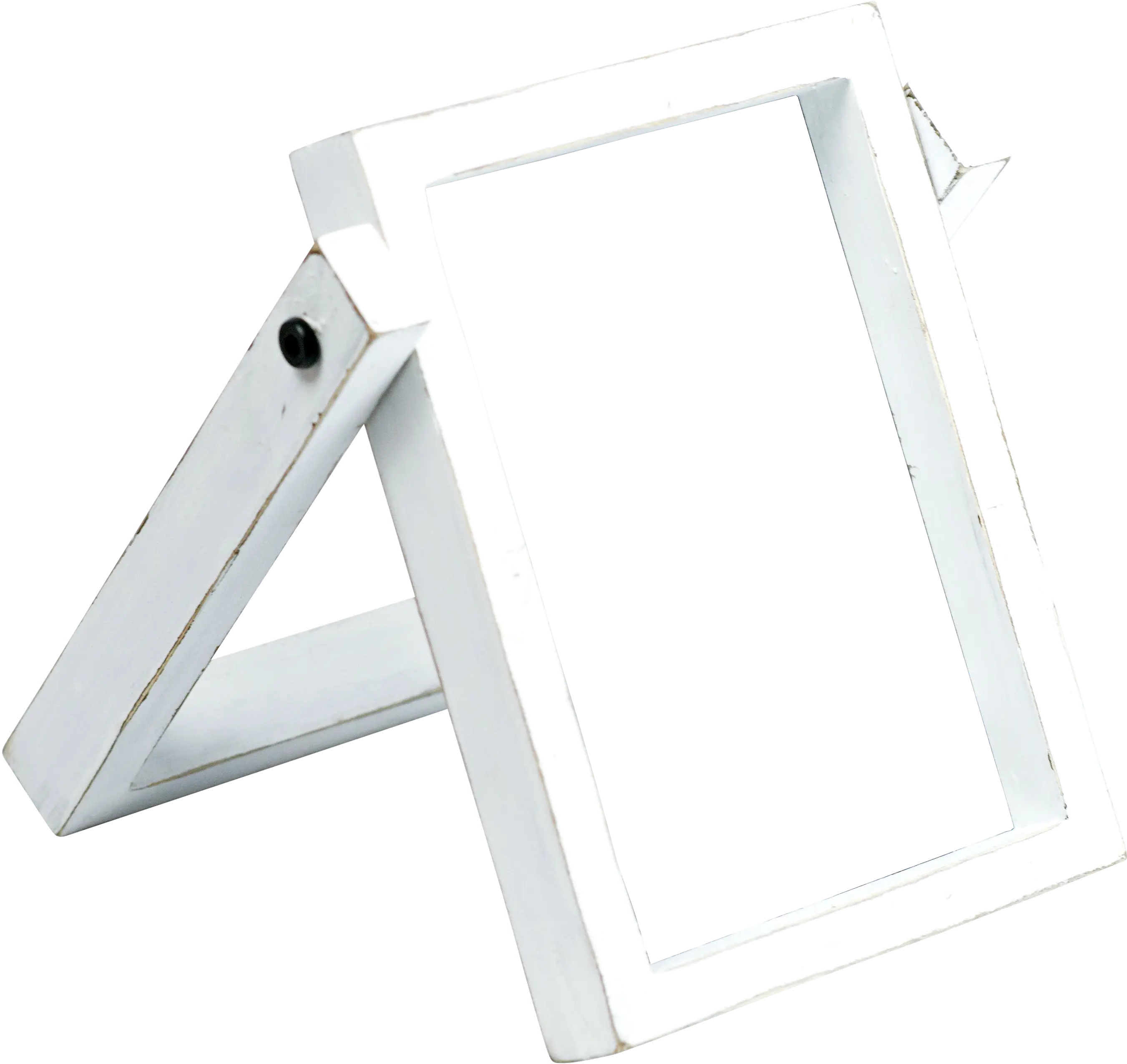 White Wood Picture Frame with Built in Easel-1