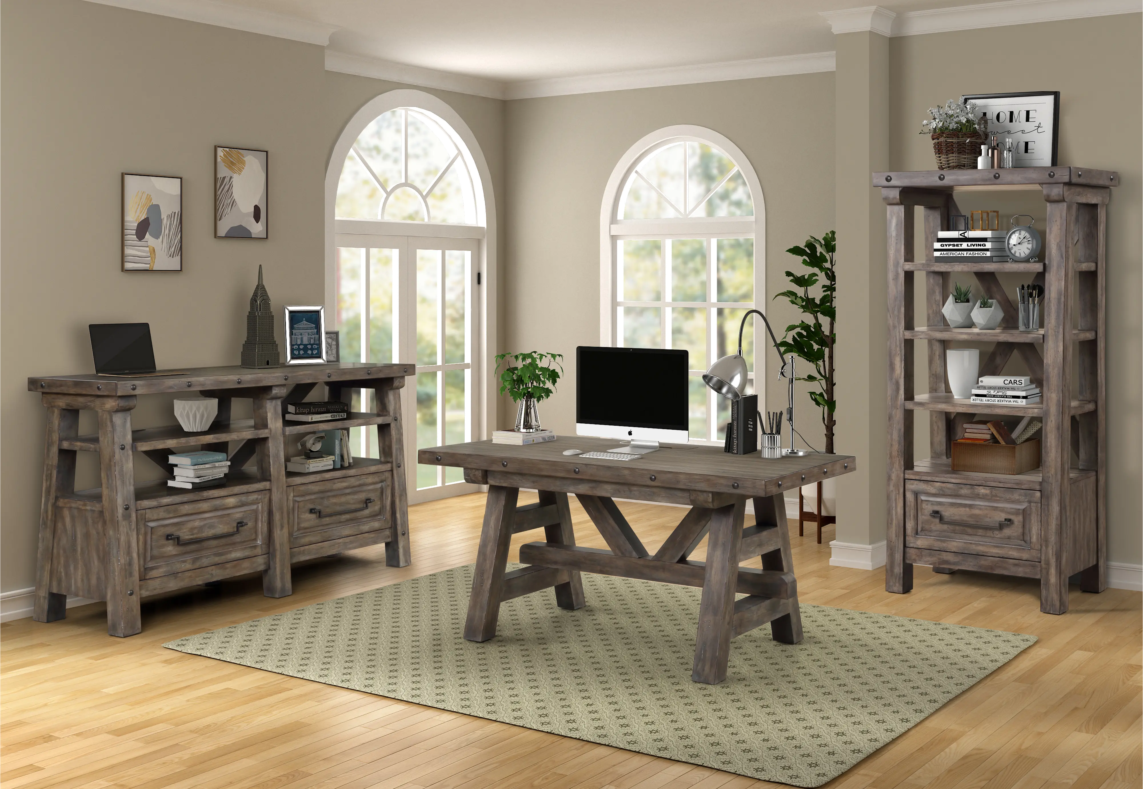 Rustic Home Office Desk-2