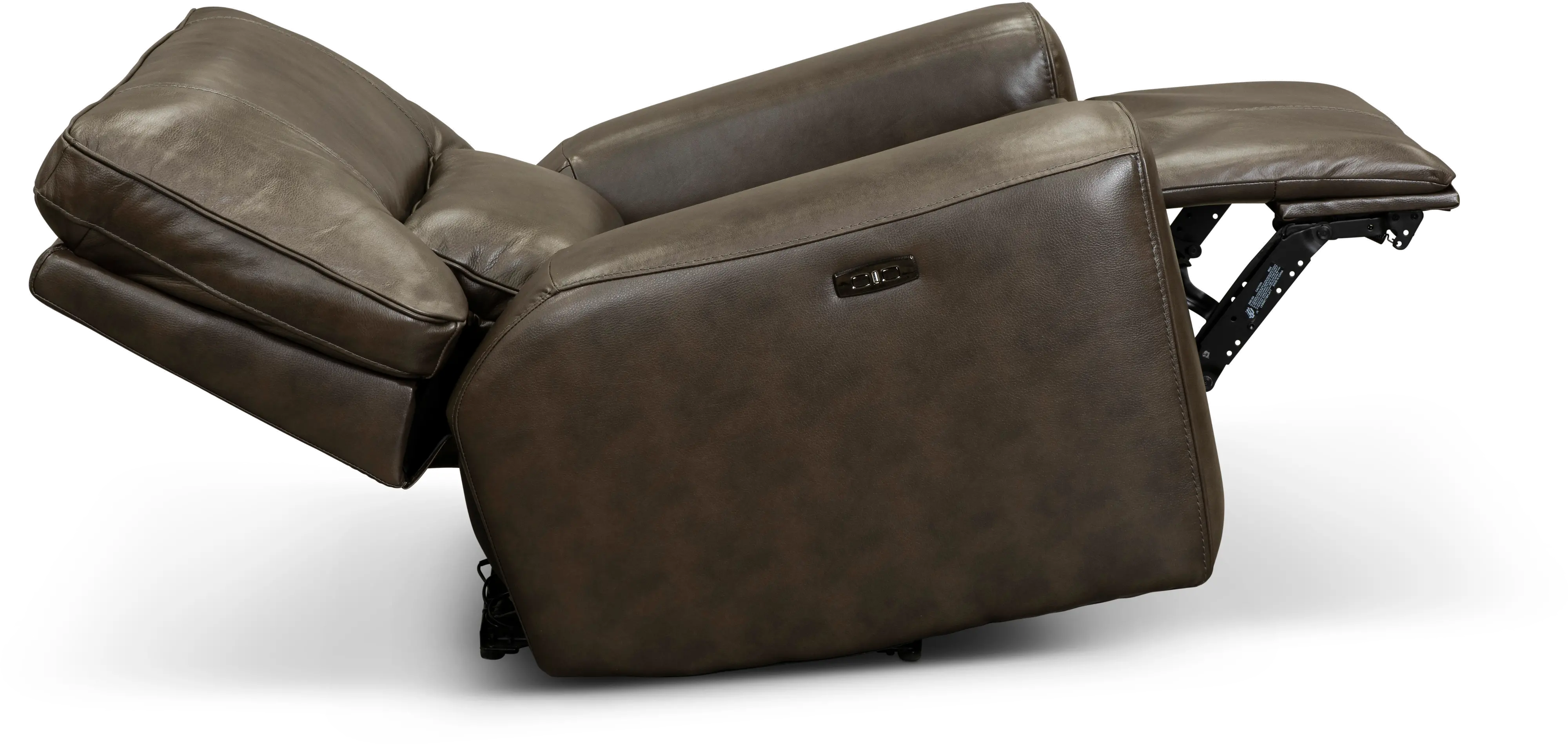 Zero Gravity Concrete Brown Leather Power Recliner-4