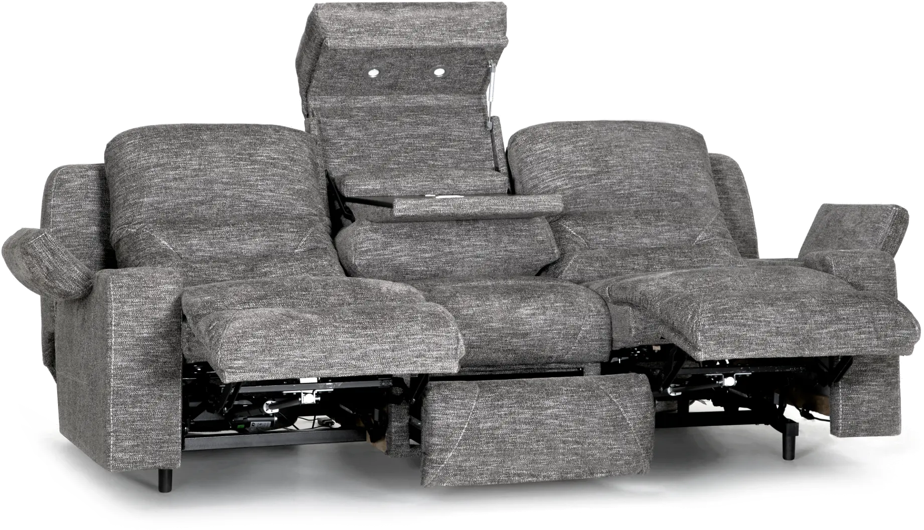 Beacon Pewter Gray Power Reclining Sofa-11