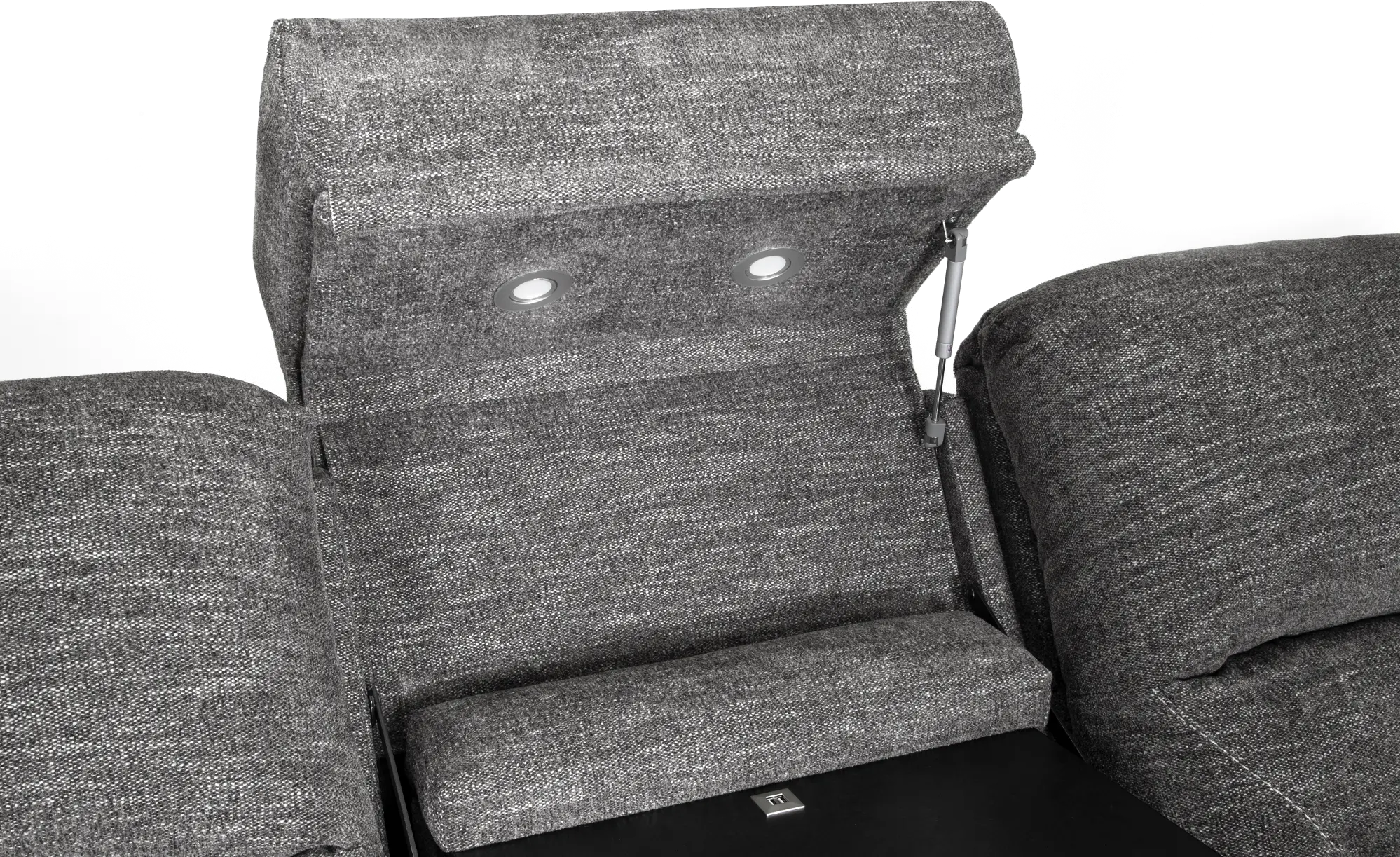 Beacon Pewter Gray Power Reclining Sofa-5