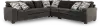 4PC/AUTUMN/STRG/OP12 Autumn Dark Gray 4-Piece Sectional with Right-Facing Loveseat