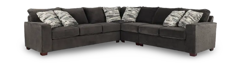Autumn Dark Gray 4-Piece Sectional with Right-Facing Loveseat