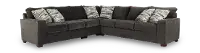 4PC/AUTUMN/STRG/OP13 Autumn Dark Gray 4-Piece Sectional with Left-Facing Loveseat