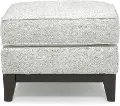 Olivia Contemporary Pearl Gray Ottoman