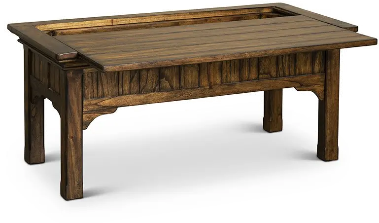 Eagle Mountain Heirloom Oak Brown Slide-top Coffee Table-1