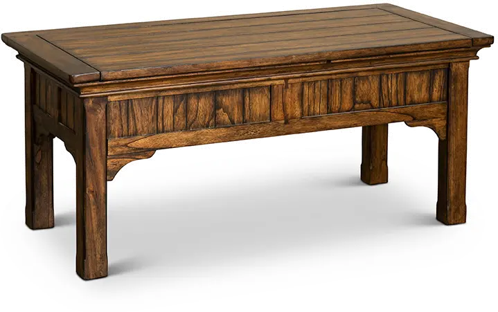 Eagle Mountain Heirloom Oak Brown Slide-top Coffee Table-3