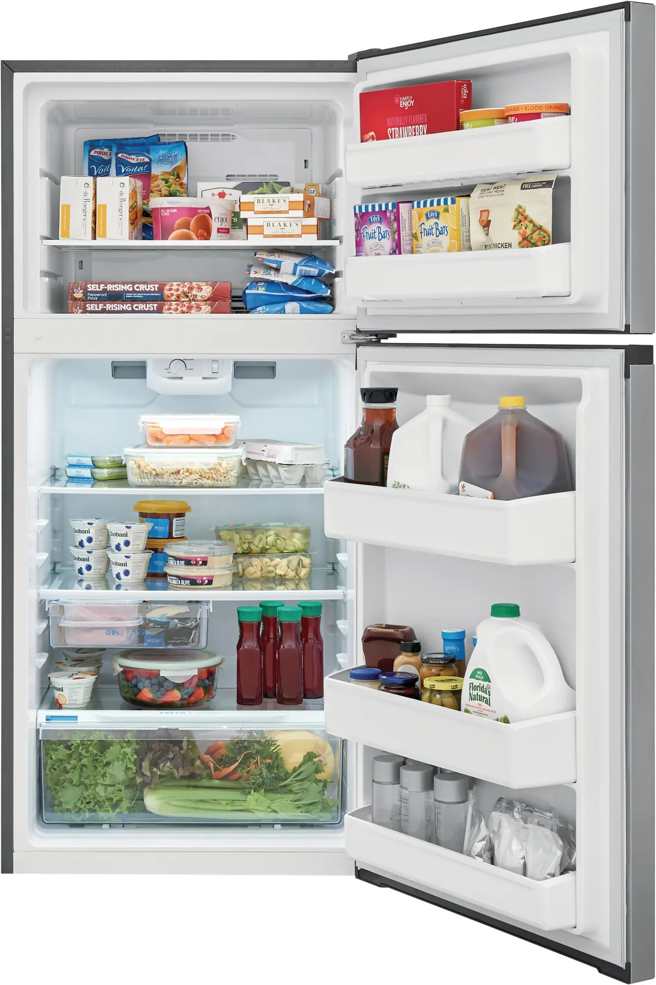FFHT1425VV Frigidaire 13.9 cu ft Top Freezer Refrigerator - 28 W Brushed Steel-4