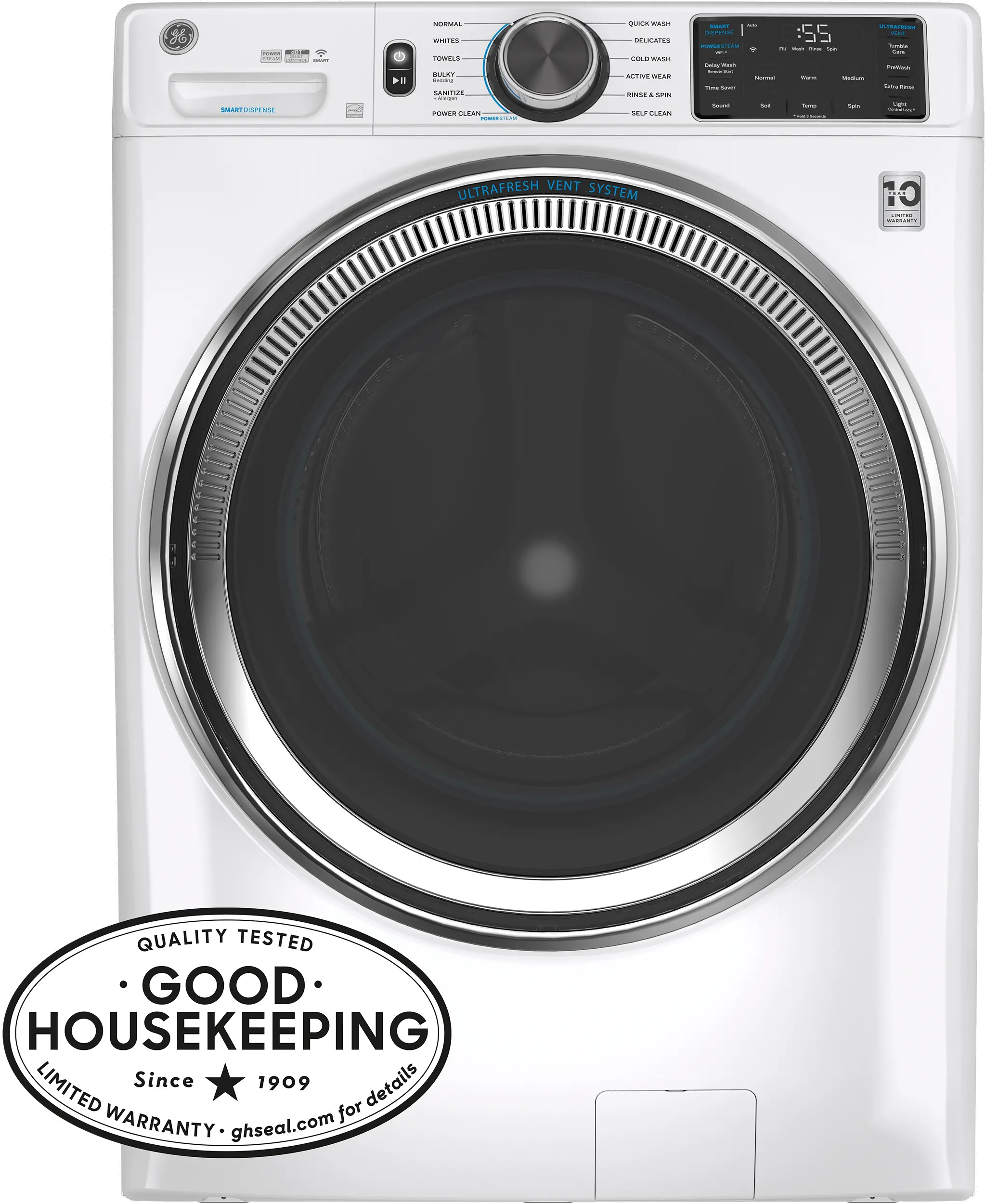GFW650SSNWW GE 4.8 cu. ft. Capacity Smart Front Load Steam Washer with SmartDispense - White-3