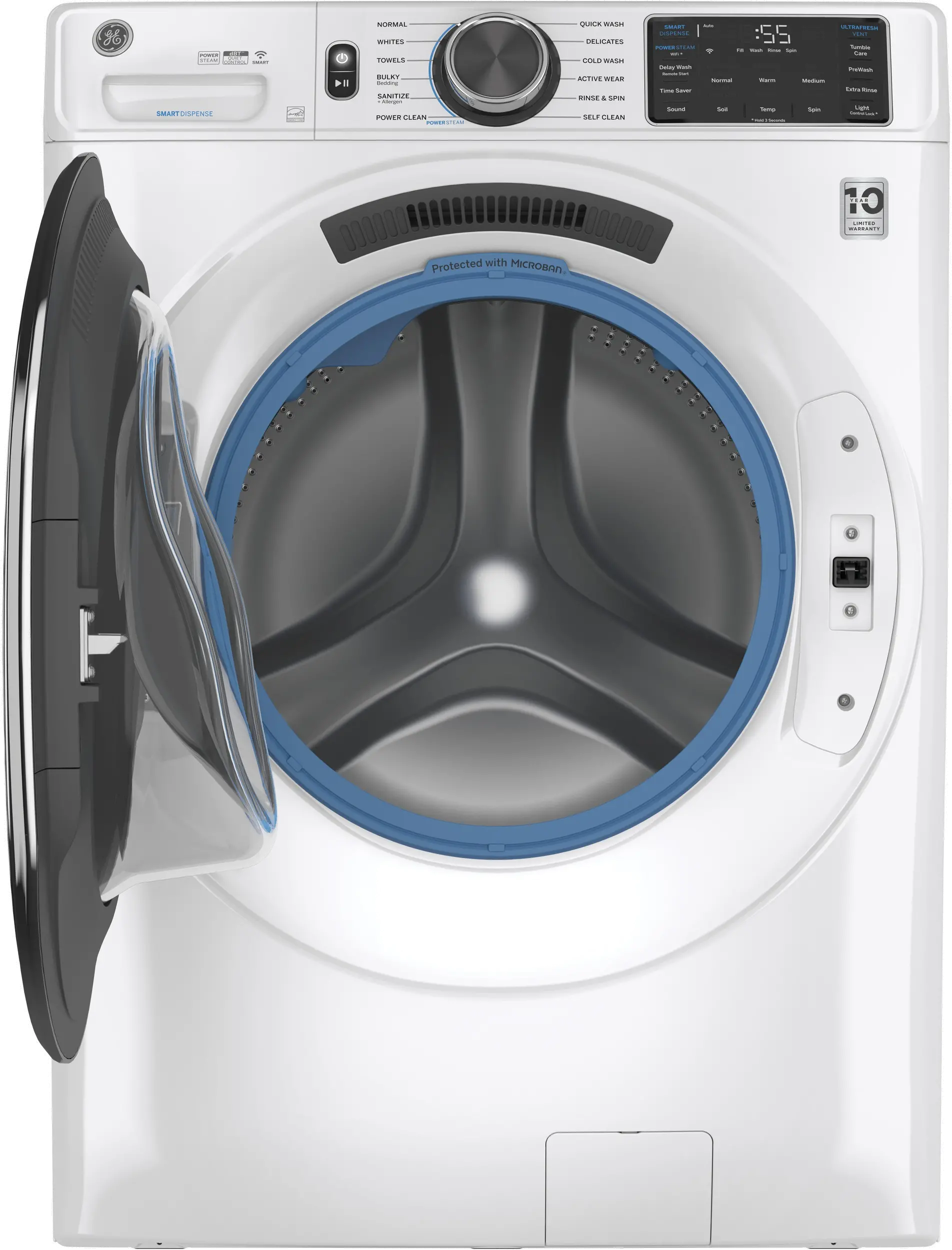 GFW650SSNWW GE 4.8 cu. ft. Capacity Smart Front Load Steam Washer with SmartDispense - White-4