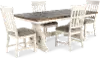 Drake White and Dark Brown Extendable 5-Piece Dining Set