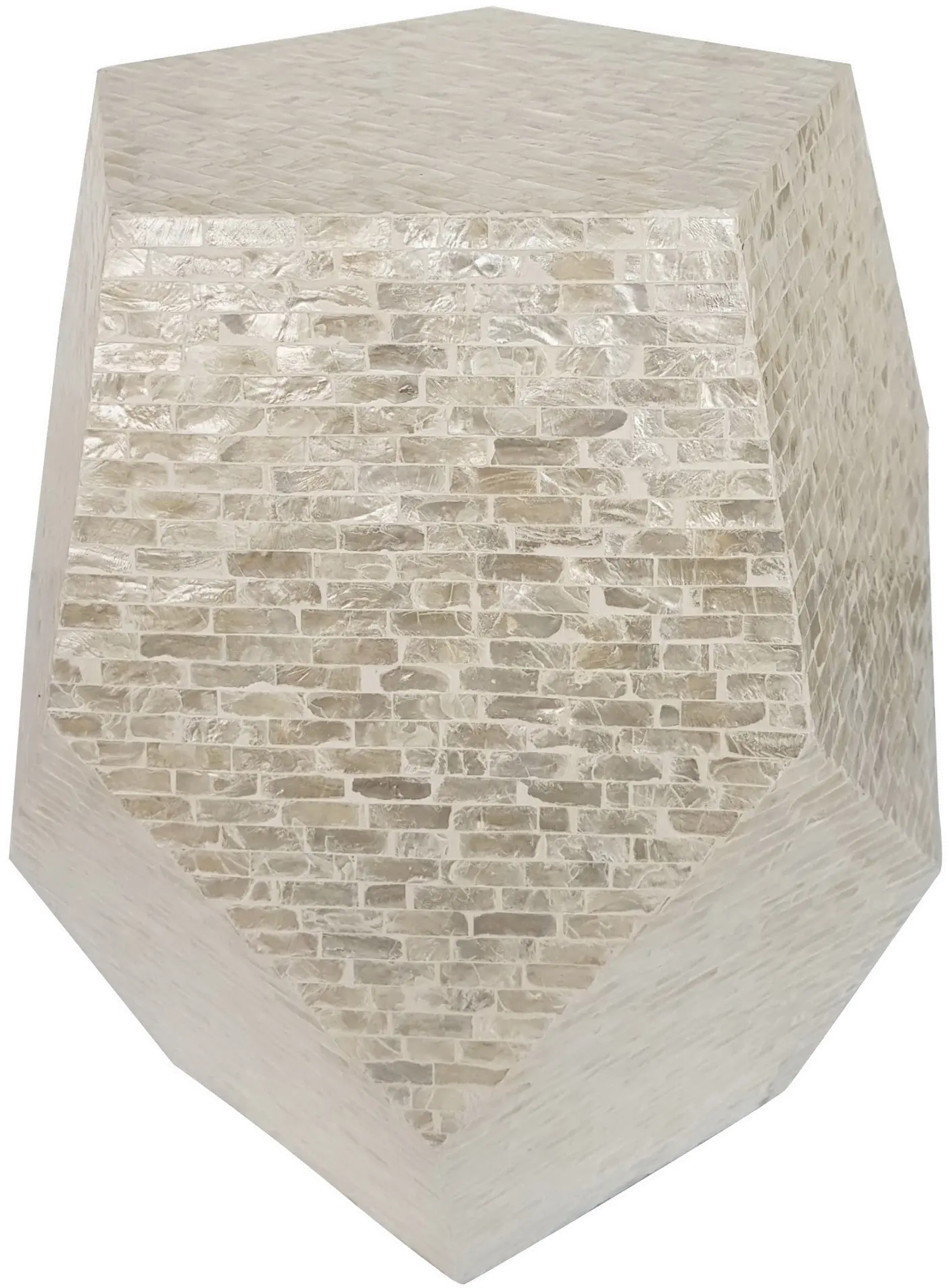 18 Inch Ivory Capiz Stool-1