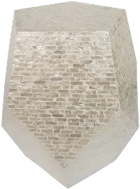 18 Inch Ivory Capiz Stool