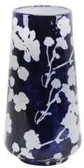 12 Inch Blue and White Ceramic Floral Vase-1