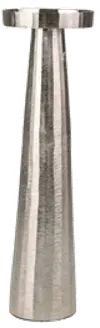 19  Silver Aluminum Pillar Candle Holder