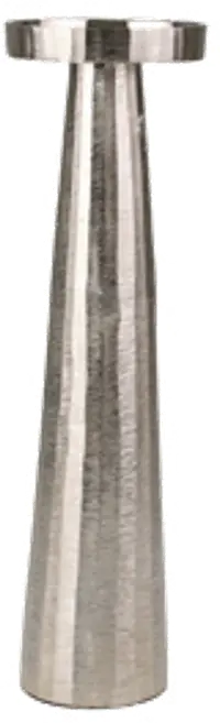 19  Silver Aluminum Pillar Candle Holder