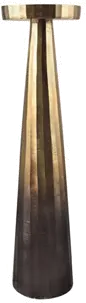21  Ombre Gold and Brown Aluminum Pillar Candle Holder-1