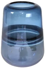 9 Inch Blue Handmade Glass Vase-1