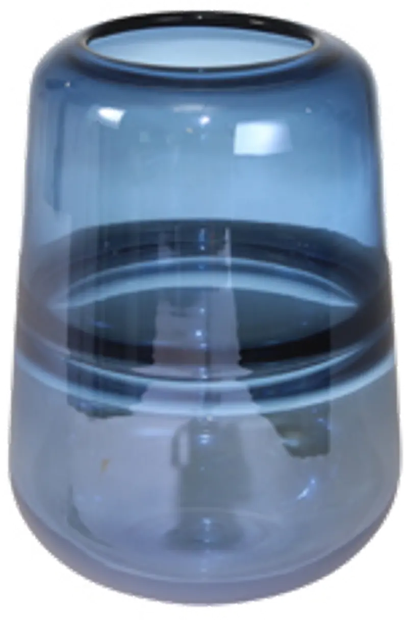 9 Inch Blue Handmade Glass Vase