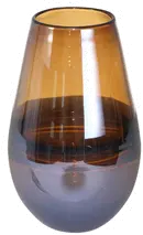 9 Inch Brown Glass Oval Vase-1