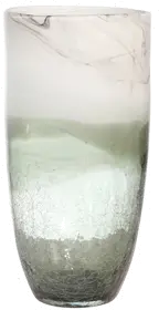 12 Inch Smokey Gray Glass Vase-1