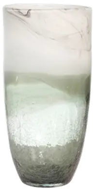 12 Inch Smokey Gray Glass Vase