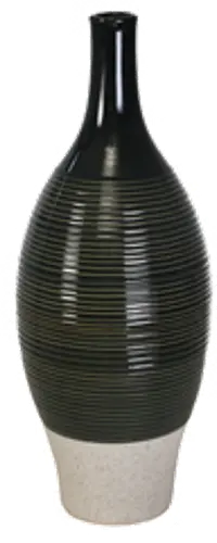 16 Inch Green Ceramic Bottle Vase