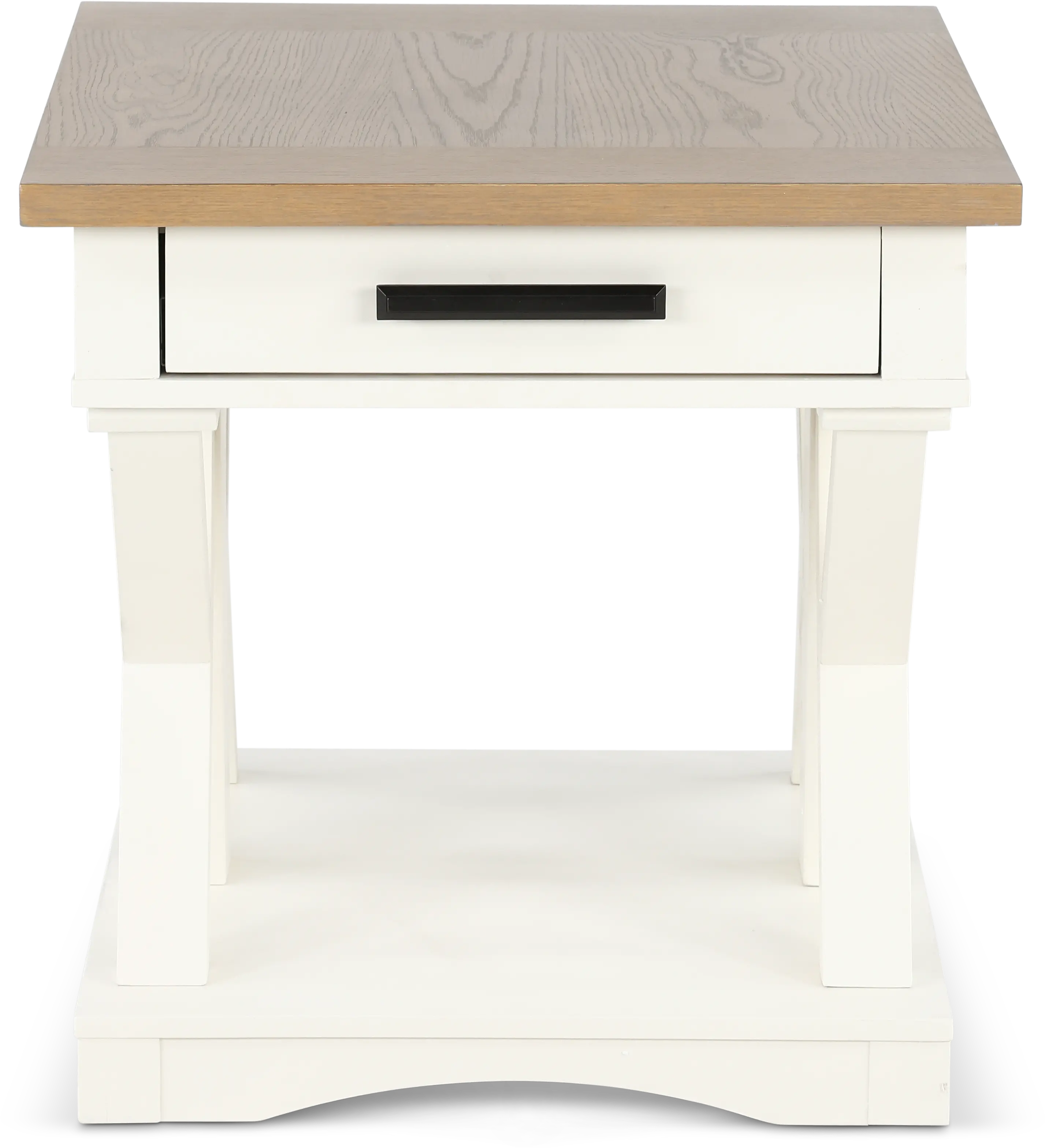 Amy Cotton White End Table-1
