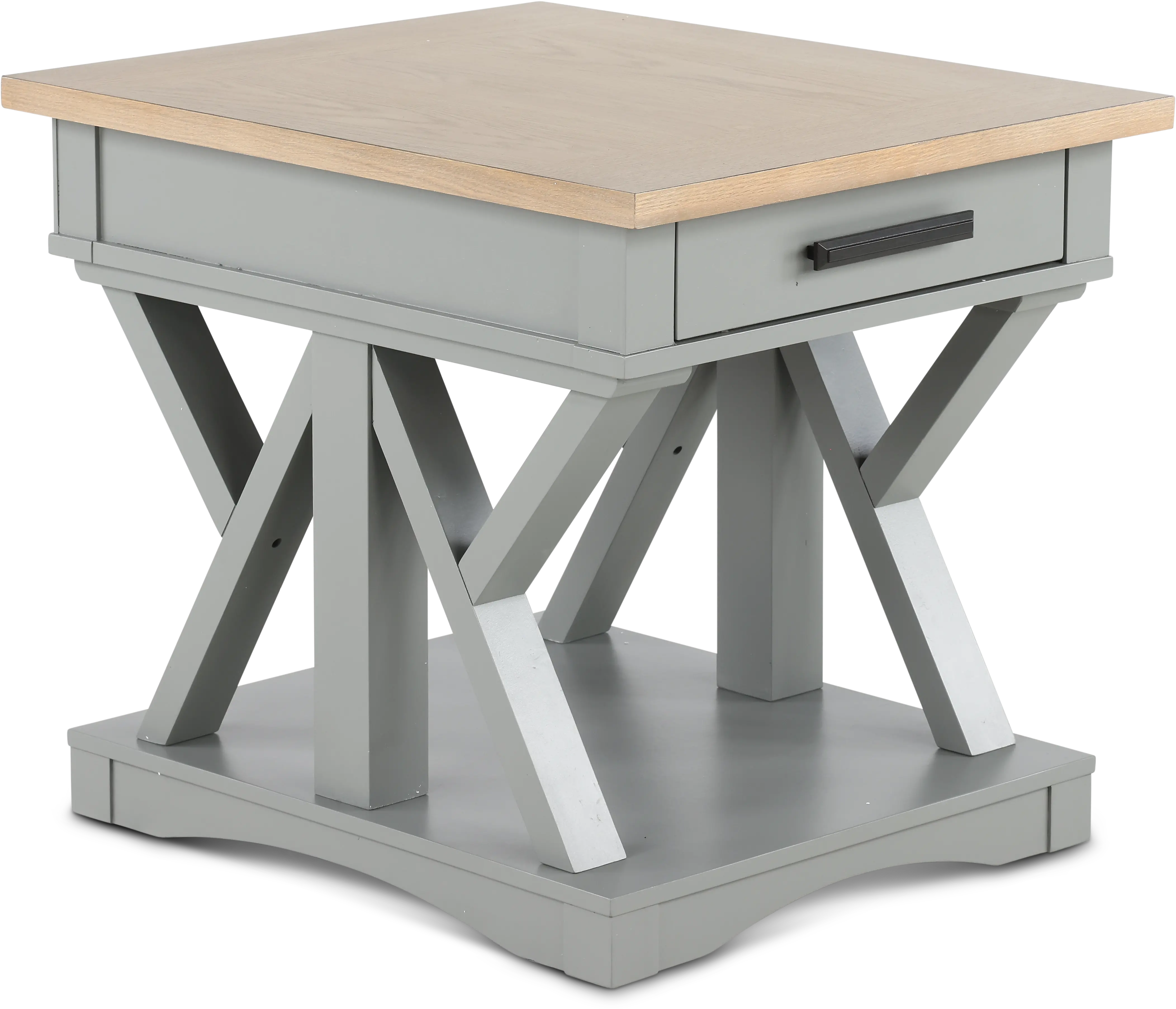 Amy Dove Gray End Table with Drawer-4