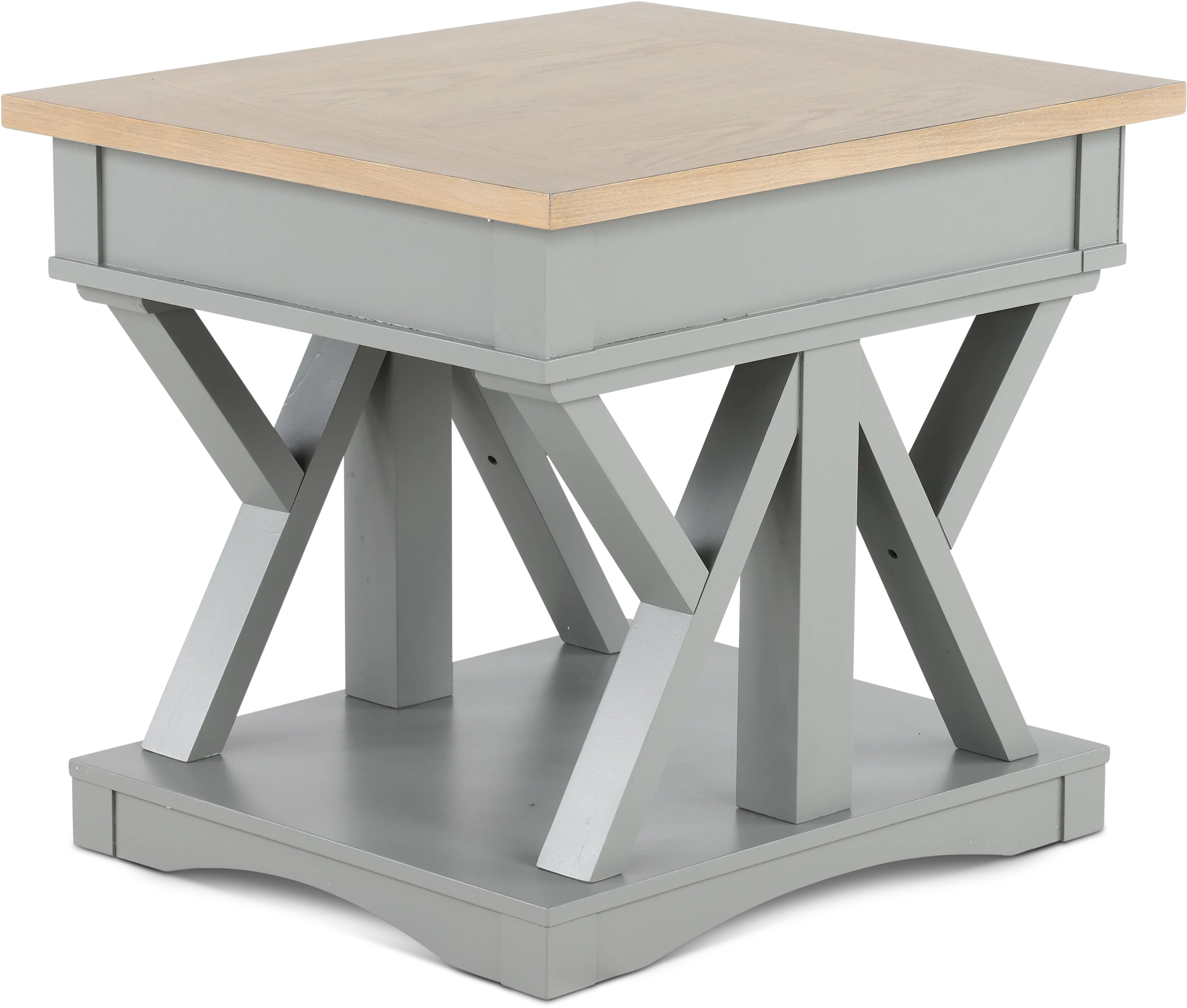 Amy Dove Gray End Table with Drawer-6