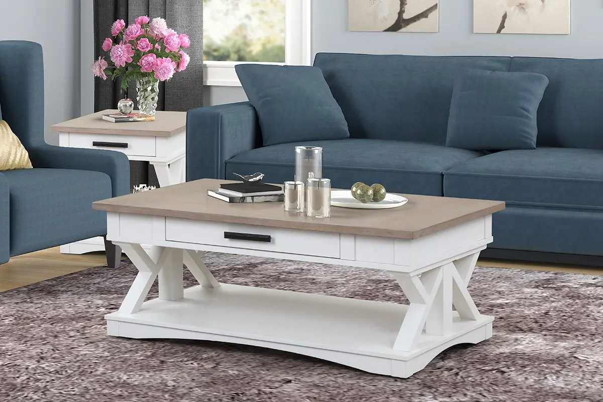 Amy Cotton White Coffee Table-1