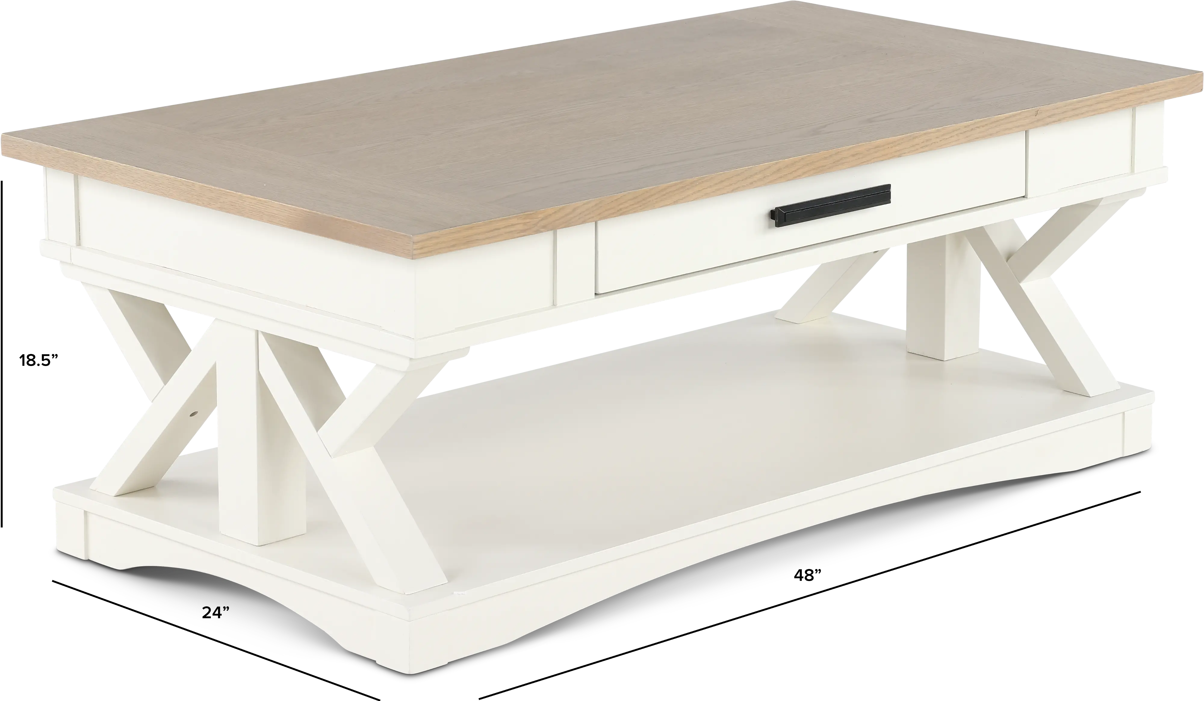 Amy Cotton White Coffee Table-6
