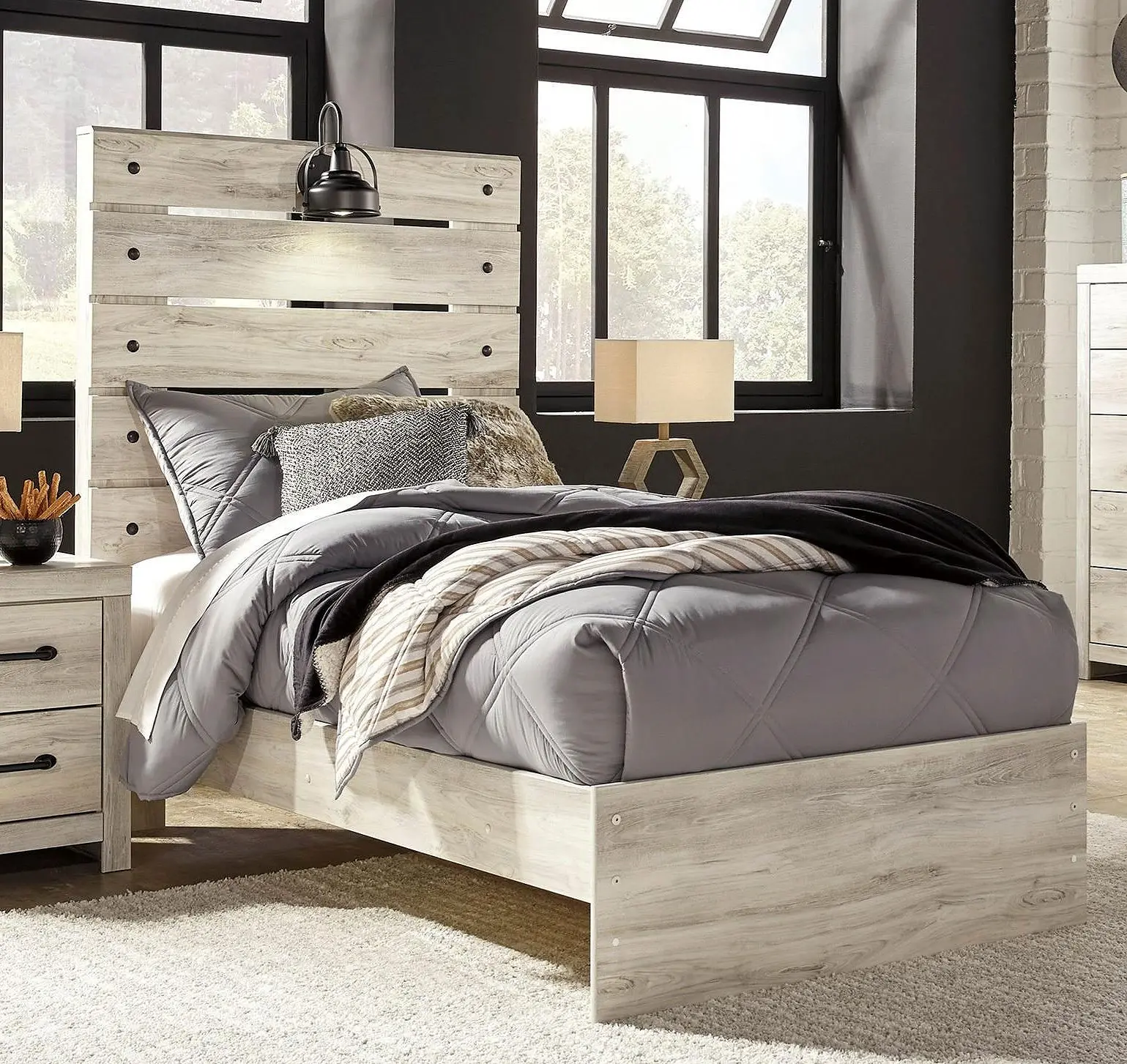 Sunrise Park Whitewash Twin Bed-2