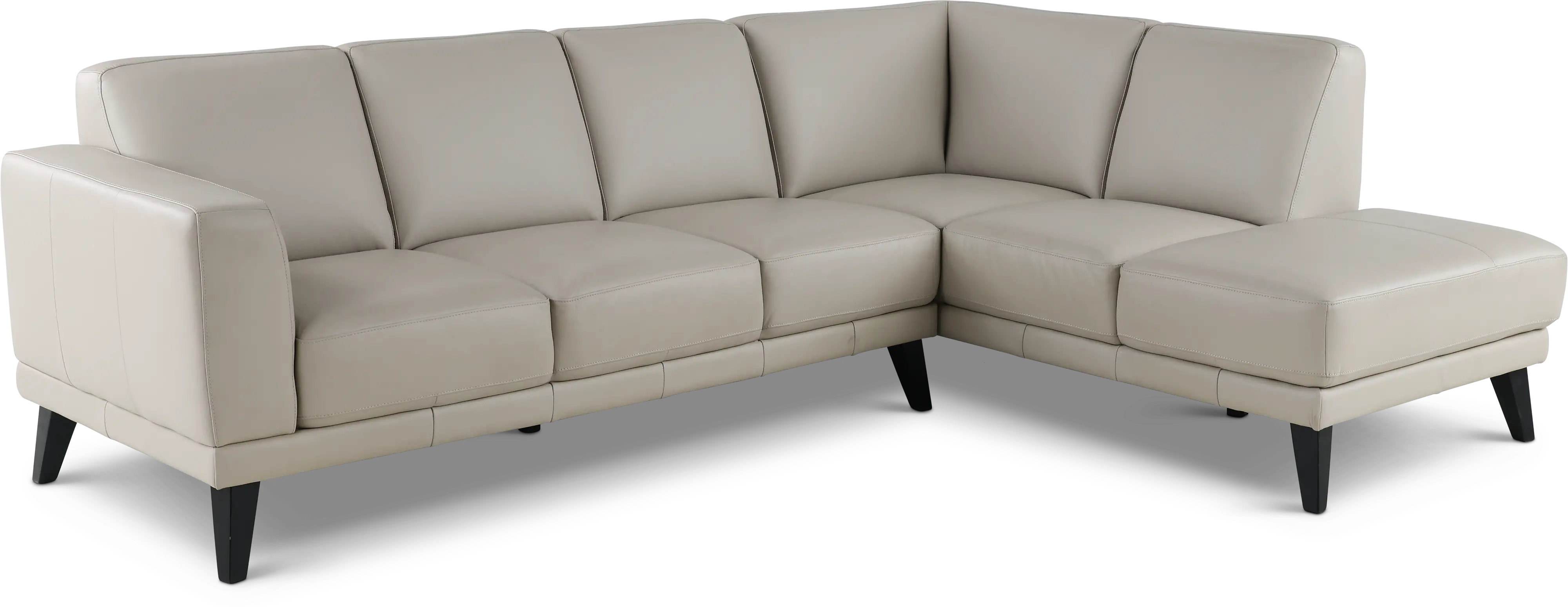 Altamura Mist Gray Leather 2 Piece Sectional-4