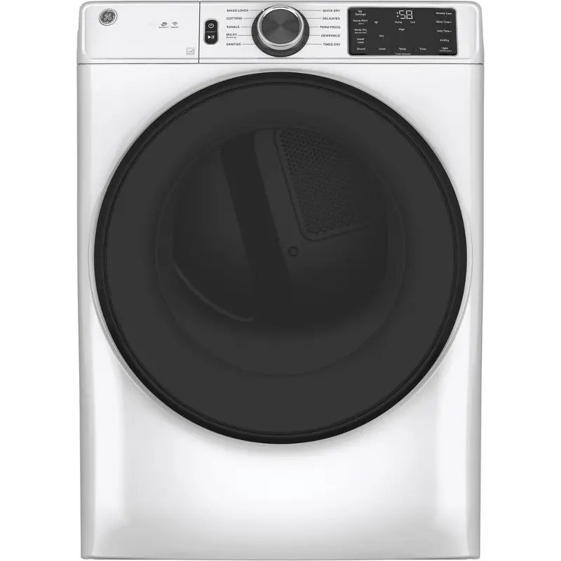 GE 7.8 Cu Ft Smart Front Load Electric Dryer - White