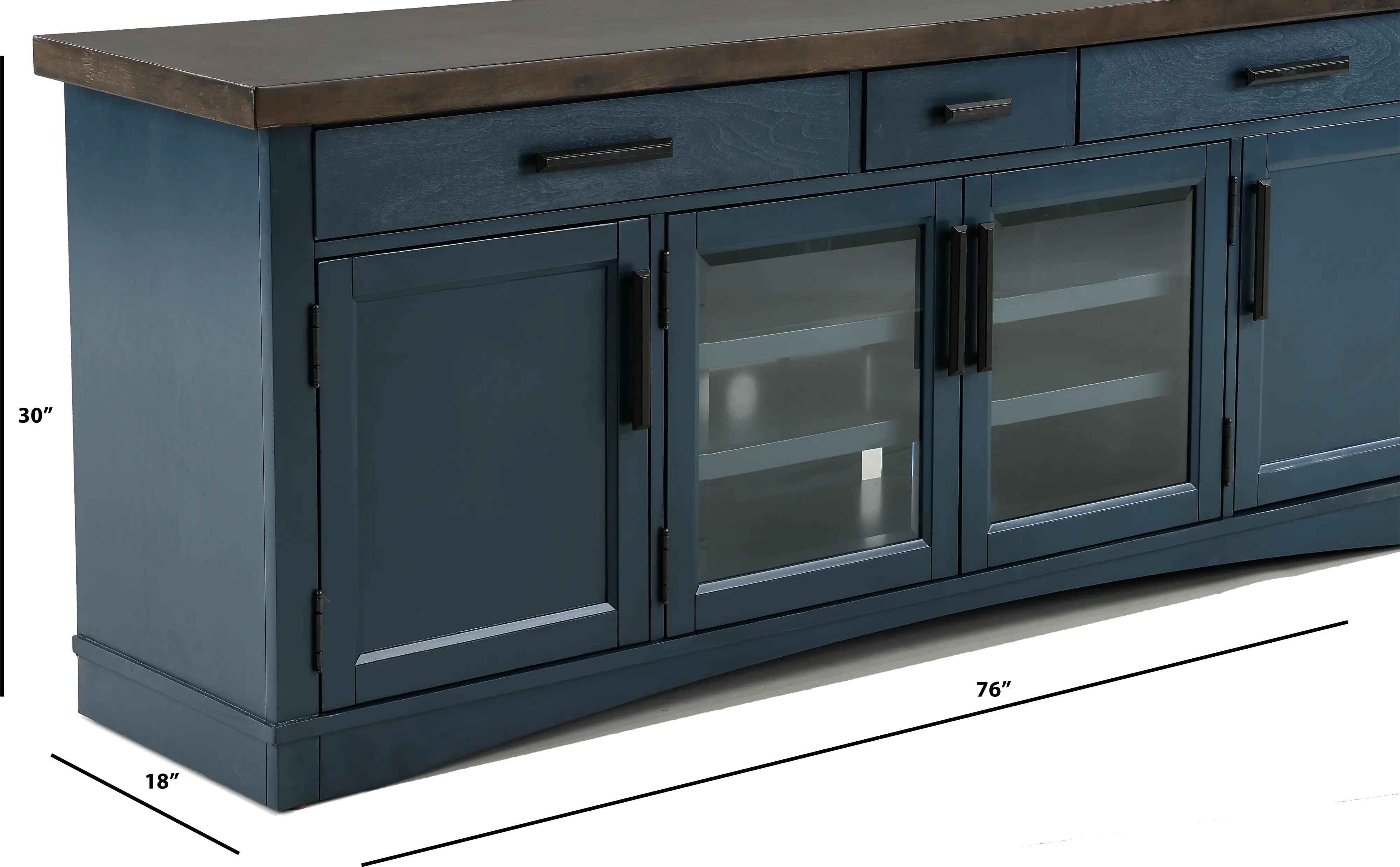 Amy Denim Blue 76  TV Stand-3