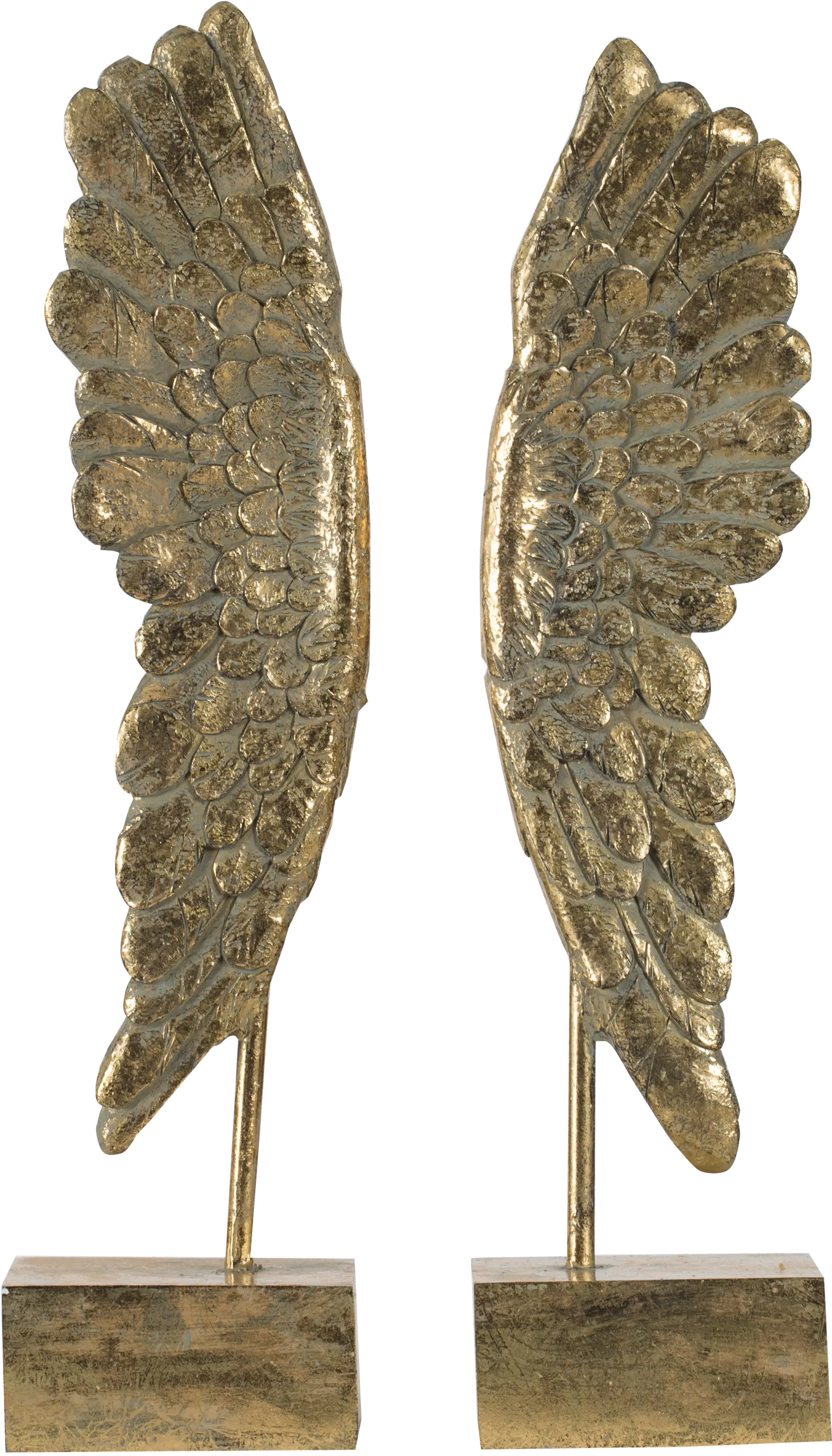 Assorted Faux Gold Wing Finial Sculpture-1