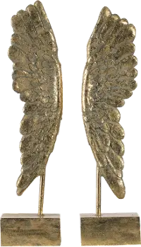 Assorted Faux Gold Wing Finial Sculpture