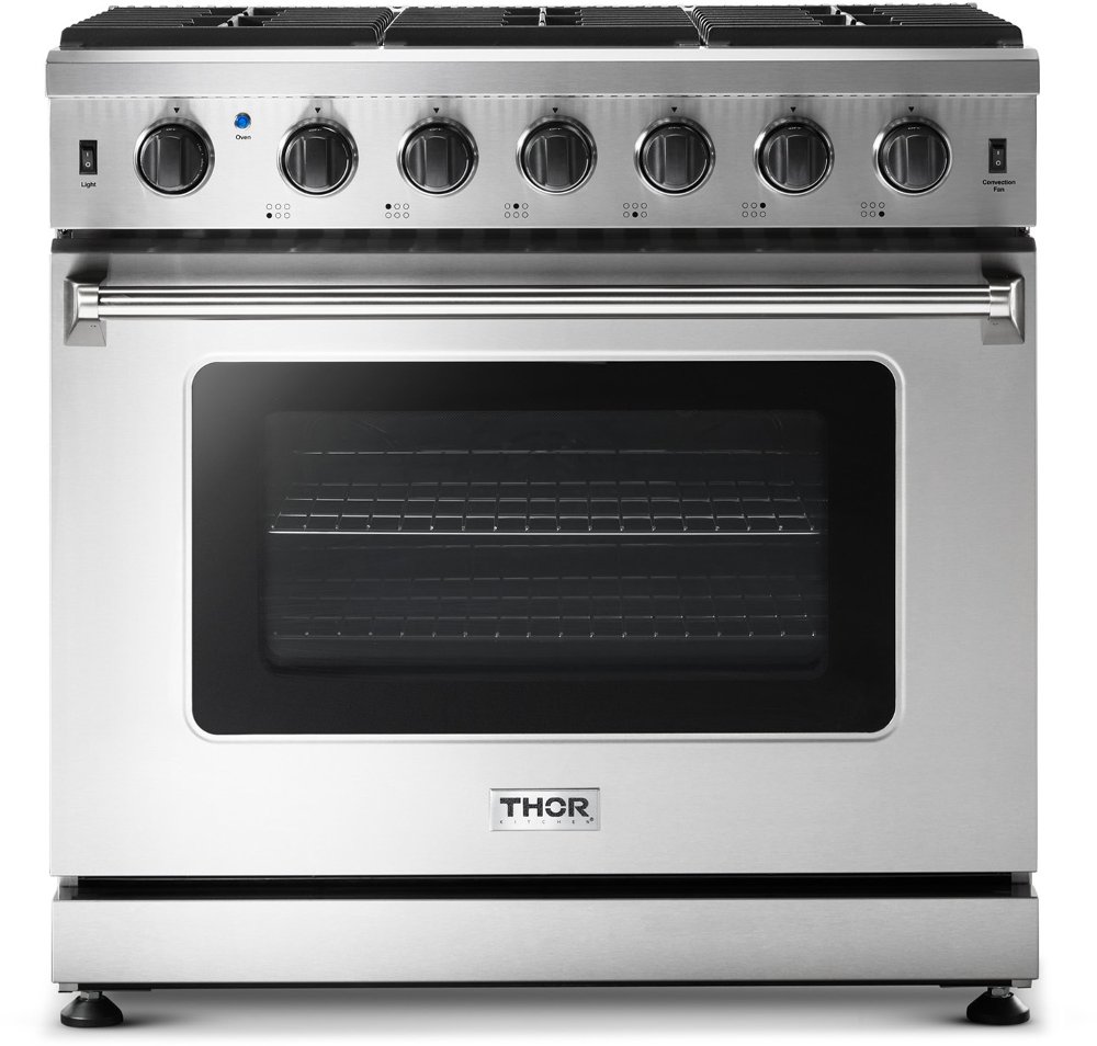 Thor Professional 6 cu ft Gas Range - 36 Inch Stainless Steel
