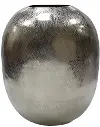 14 Inch Modern Silver Finish Streak Vase