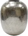 12 Inch Modern Silver Finish Streak Vase