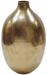 13 Inch Gold Textured Finish Vase