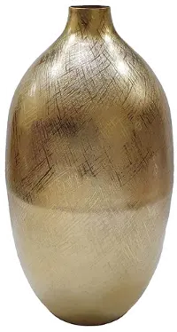 18 Inch Gold Textured Finish Vase